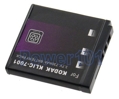 Klic-7001 battery for Kodak Li-Ion 3.7V 730mAh