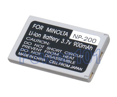NP-200 battery for Minolta Li-Ion 3.7V 900mAh