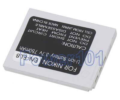 EN-EL8 battery for Nikon Li-Ion 3.7V 750mAh
