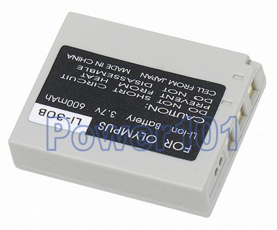Li-30B battery for Olympus Li-Ion 3.7V 600mAh