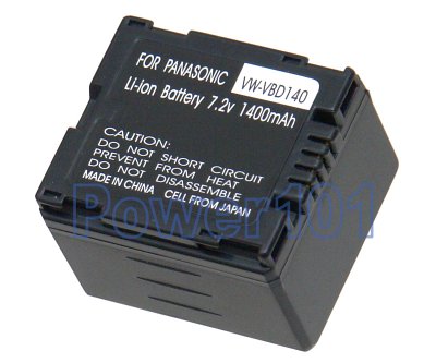 VW-VBD140 battery for Panasonic Li-Ion 7.2V 1400mAh
