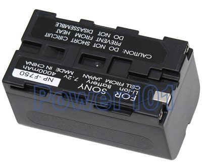 NP-F750 battery for Sony Li-Ion 7.2V 4000mAh