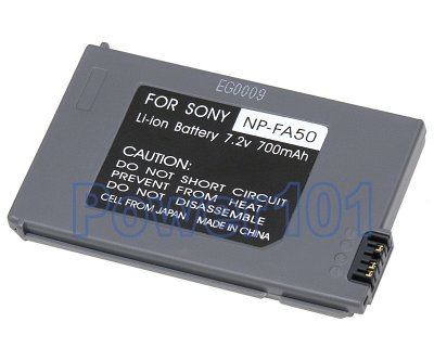 NP-FA50 battery for Sony Li-Ion 7.2V 700mAh