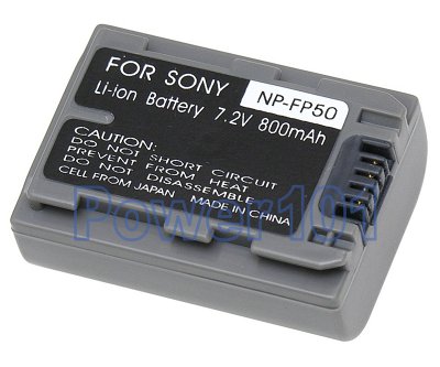 NP-FP50 battery for Sony Li-Ion 7.2V 800mAh