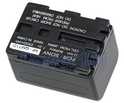 NP-QM71D battery for Sony Li-Ion 7.2V 2800mAh WITH LED