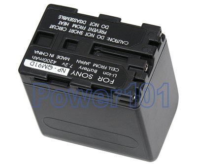 NP-QM91D battery for Sony Li-Ion 7.2V 4200mAh with LED