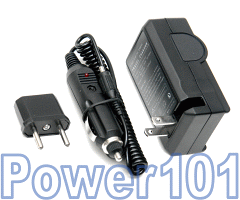 Compact Charger for Sony FP50 FP70 FP90 +euro +car